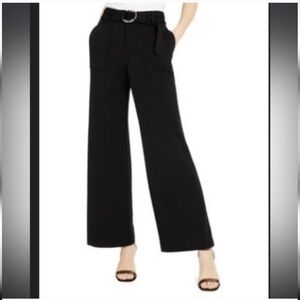 Black high waist wide leg pants